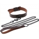 Colorful O Ring Punk Collars With Lead BROWN