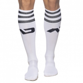 High socks BASIC SOCKS White-Black