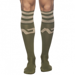 Addicted High socks BASIC SOCKS Khaki-Beige