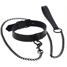Colorful O Ring Punk Collars With Lead BLACK