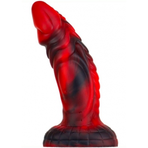 MONSTERED Consolador Monster Squax 18 x 5,5cm Negro-Rojo