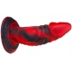 Consolador Monster Squax 18 x 5,5cm Negro-Rojo