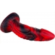 Dildo Monster Squax 18 x 5,5 cm nero-rosso