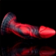 Monsterdildo Squax 18 x 5.5cm Schwarz-Rot