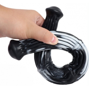 DoublePlayz Loving Love Double Ended Dildo- 04 BLACK