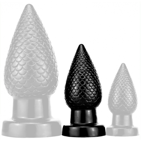 Pinecone Silicone Butt Plug M BLACK