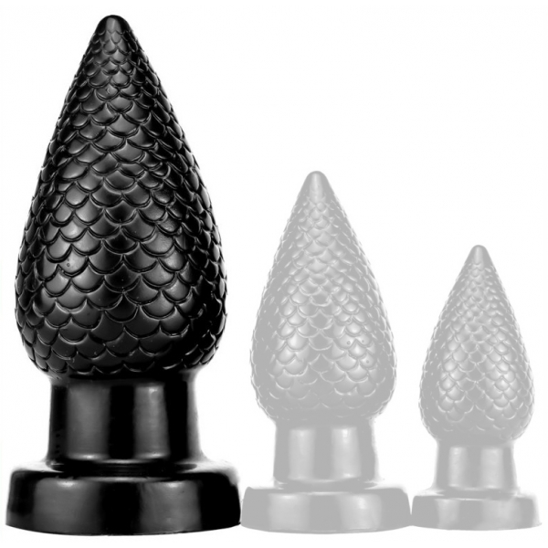 Pinecone Silicone Butt Plug L BLACK