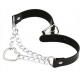 Metal Heart Collar With Chain BLACK