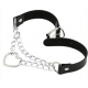 Metalen Hart Halsband Met Ketting ZWART