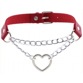 Joy Jewels Collier sexy Heart Chain Rouge