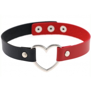 Joy Jewels Collana BICOLOR HEART Nero-Rosso