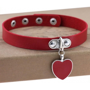 Joy Jewels Collana cuore punk rosso