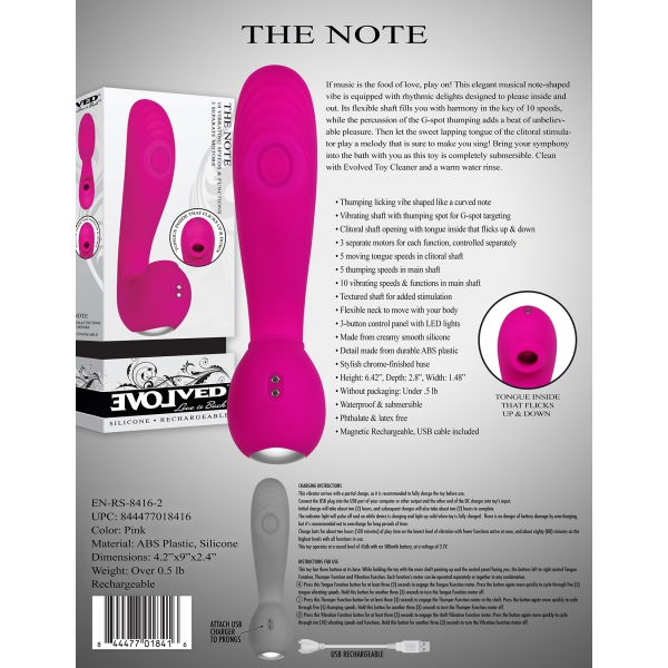 De Note Clitorisstimulator en Vibro 16cm