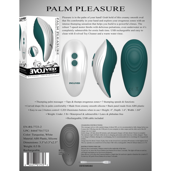 Klitoris-Stimulator Palm Pleasure 7 Geschwindigkeiten