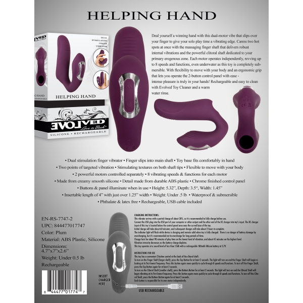 Manicotto per dita vibranti Helping Hand 10 x 3,3 cm