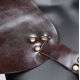 Unisex Brown PU Leather Vintage Armor