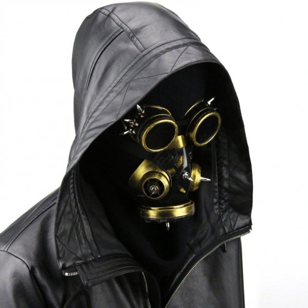 Steampunk Goggles Rivets Splice Mask GOLD