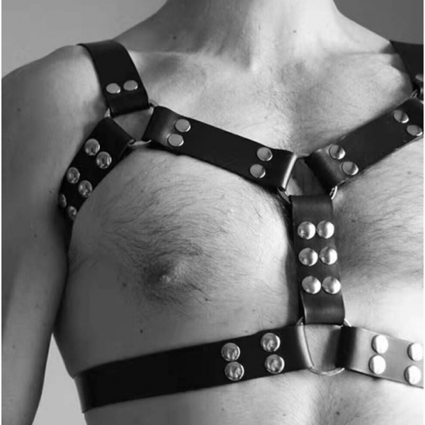 Chest Harness Punk Costume Straps - Double Nail