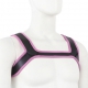 Should Wide Neoprene Harness Schwarz-Rosa