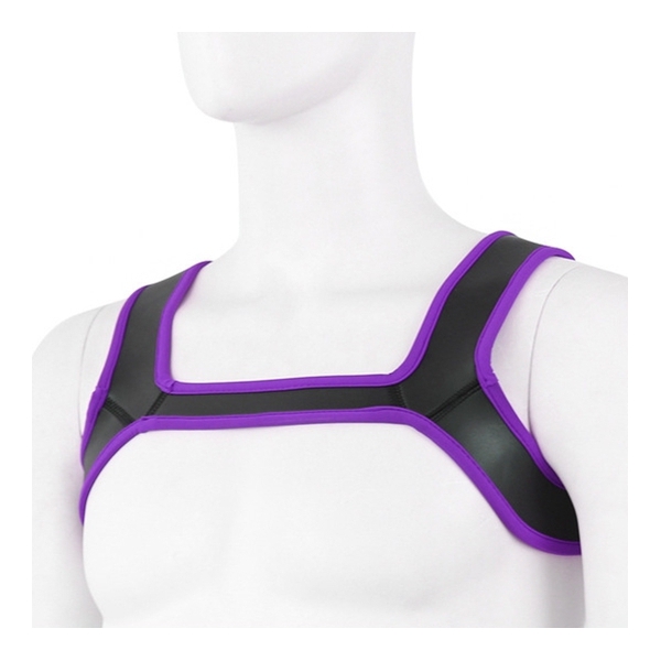 SHOULD WIDE Neoprene Harness Black-Purple