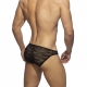 Bikini Briefs FLOWERY LACE Black