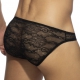 Bikini Briefs FLOWERY LACE Black