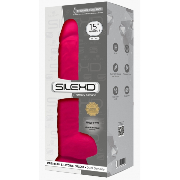 Dildo Silexd Modelo 1 - 15" - 28 x 6,4cm Pink