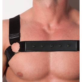 Fetish Harness with BLACK RUBBER Spikes