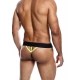 Thong NEON MaleBasics Black-Yellow