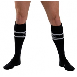 Mr B - Mister B URBAN FOOTBALL SOCKS Hohe Socken Schwarz-Weiß