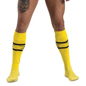 Mr B - Mister B URBAN FOOTBALL SOCKS Yellow-Black