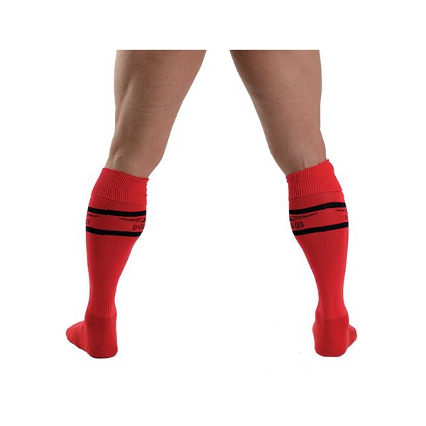 Hohe Socken URBAN FOOTBALL SOCKS Rot-Schwarz