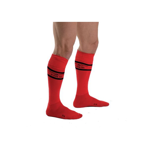 Hohe Socken URBAN FOOTBALL SOCKS Rot-Schwarz