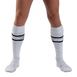 Mr B - Mister B URBAN FOOTBALL SOCKS hohe Socken Weiß-Schwarz