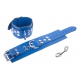 Ultra Blue Leather Handcuffs