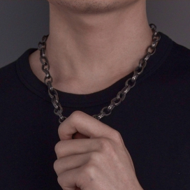 Malejewels Halskette aus Metall TITAN DIAM 60cm
