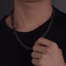 Malejewels Collar de metal Enlace 60cm