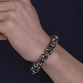 Malejewels Metal bracelet VINTAGE 21cm