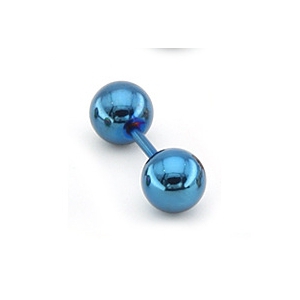 Malejewels Colorful Bead Ball Ear Stud BLUE