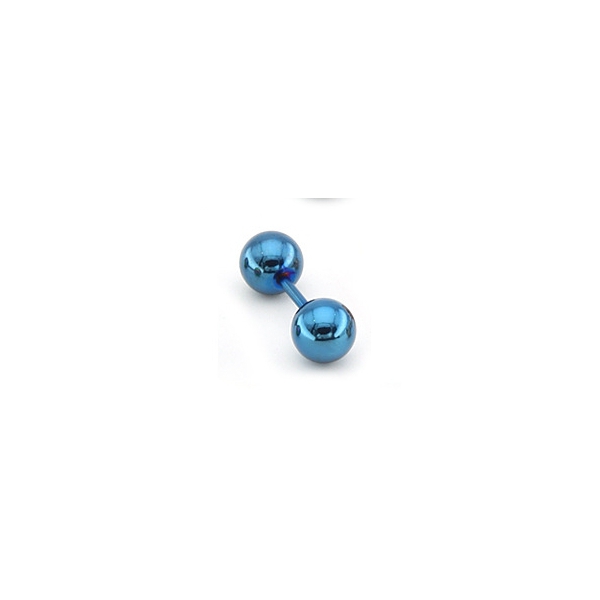 Colorful Bead Ball Ear Stud BLUE