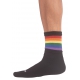 HALF SOCKS Rainbow Black