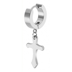 Malejewels CROSS Silver Earring