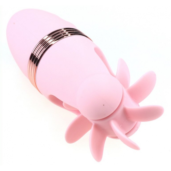 Stimulateur de clitoris rotatif Magic Roll 13cm Rose