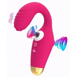 Dual Stimulation Suction Vibrator PINK