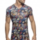 COMIC V NECK T-SHIRT C09