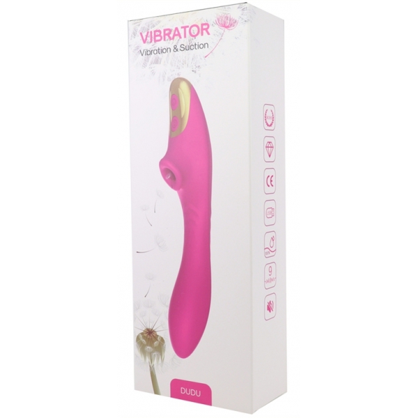 Stimolatore clitorideo e del punto G di Dudu 20 cm rosa