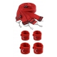 Bed Bondage Restraint Kit - Villus Cuffs Red