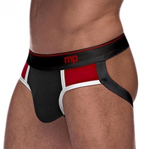 male power RETRO SPORT Jockstrap Zwart-Rood