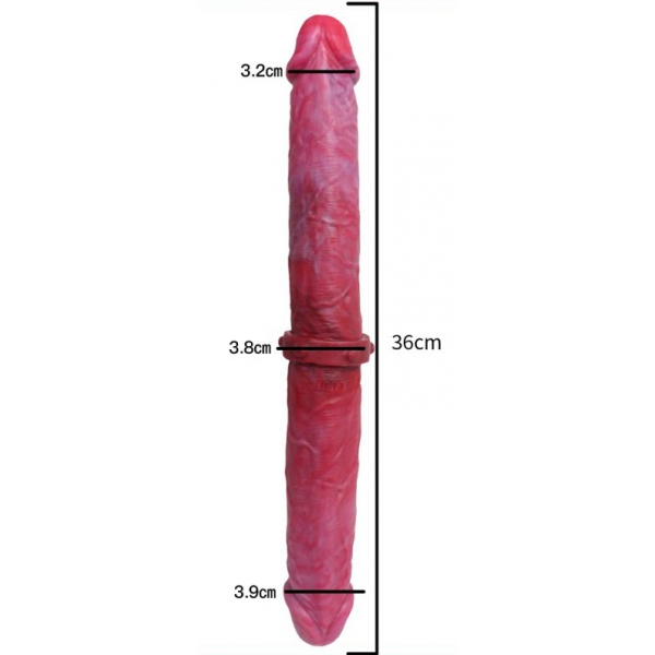 Dildo Real duplo 36 x 4,3cm