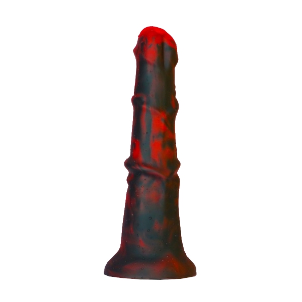 Dildo Dragon Zirg 22 x 5cm Zwart-Rood